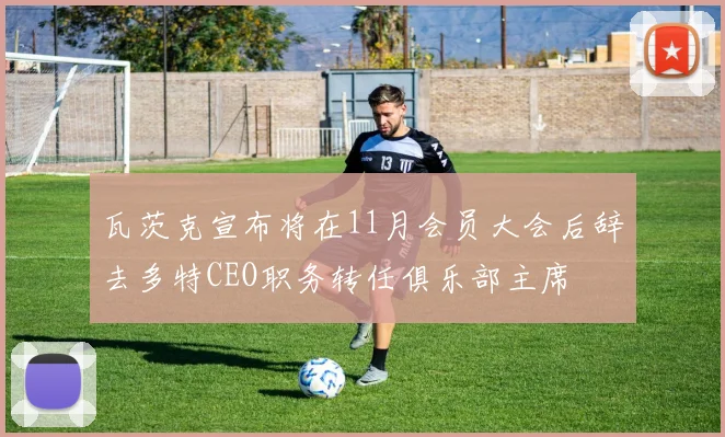瓦茨克宣布将在11月会员大会后辞去多特CEO职务转任俱乐部主席